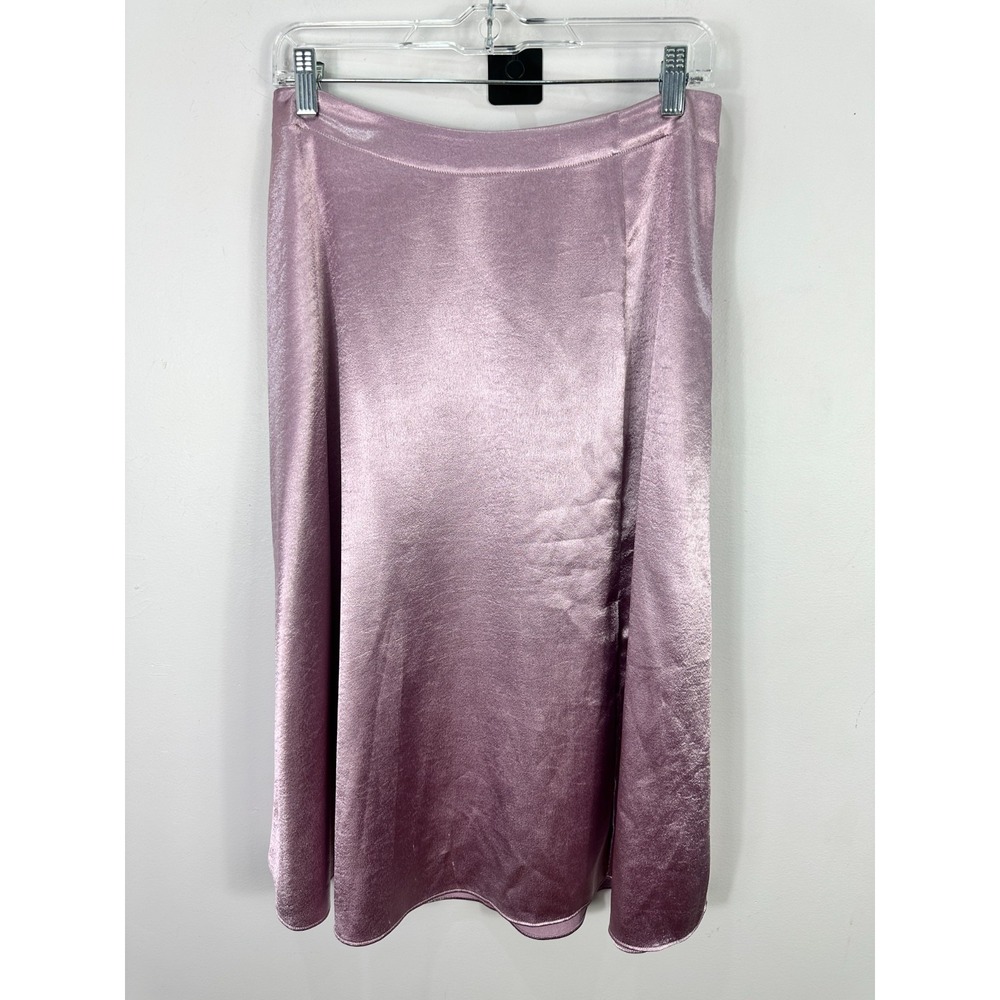 Joie Mauve Satin Midi Slip Skirt Pink Quiet Luxury French Girl Boho Coquette 8